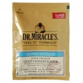 Dr. Miracle's Feel it Formula Cleanse and Condition Deep Conditioner Super 1.75oz