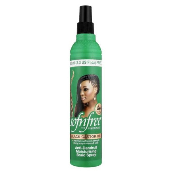 Sof n'free Black Castor Oil Anti-Dandruff Braid Spray 350ml