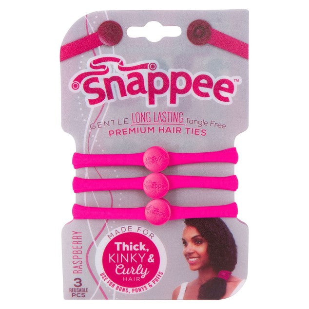 Snappee Raspberry Gentle Long Lasting Tangle Free Premium Hair Ties