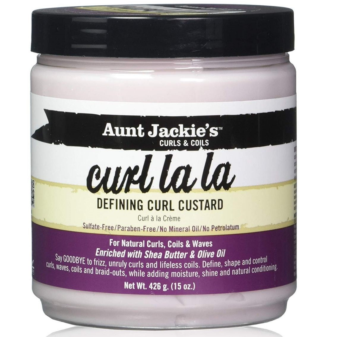 Aunt Jackie's Curls & Coils Curl La La Defining Curl Custard 425gr - Skab Magiske Krøller!