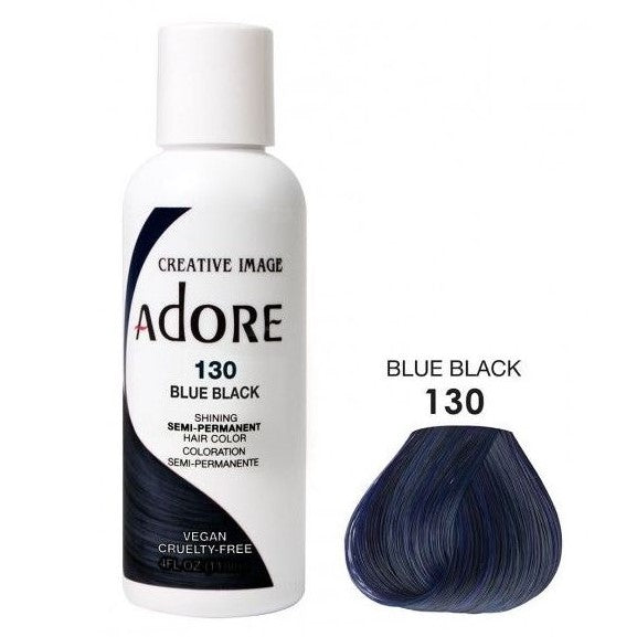 Adore Semi Permanent Hair Color 130 Blue Black 118ml