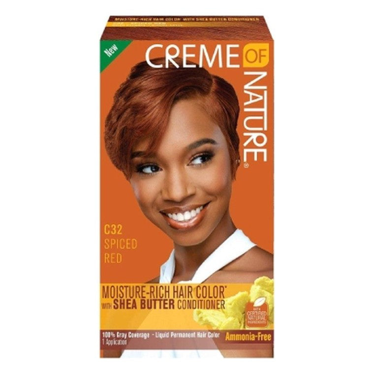 Creme of Nature Moisture Rich Hair Color Kit C32 Spiced Red