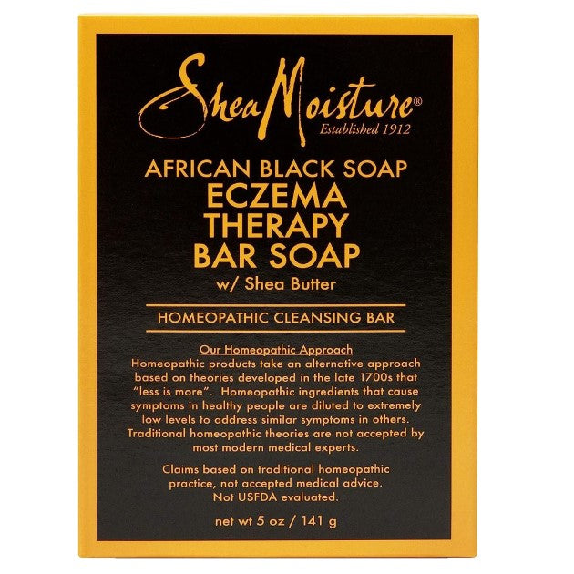 Shea Moisture African Black Soap Eczema Therapy Bar Soap with Shea Butter 5 oz