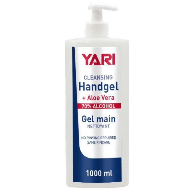 Yari Cleansing Handgel + Aloe Vera 70% ALCOHOL 1000ml
