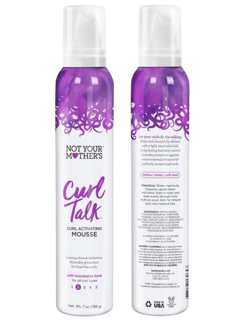 Not Your Mother's Curl Talk Curl Activating Mousse 198gr - Oplev Magien Bag Krøllerne med vores Curl Talk Curl Aktiveringsmousse