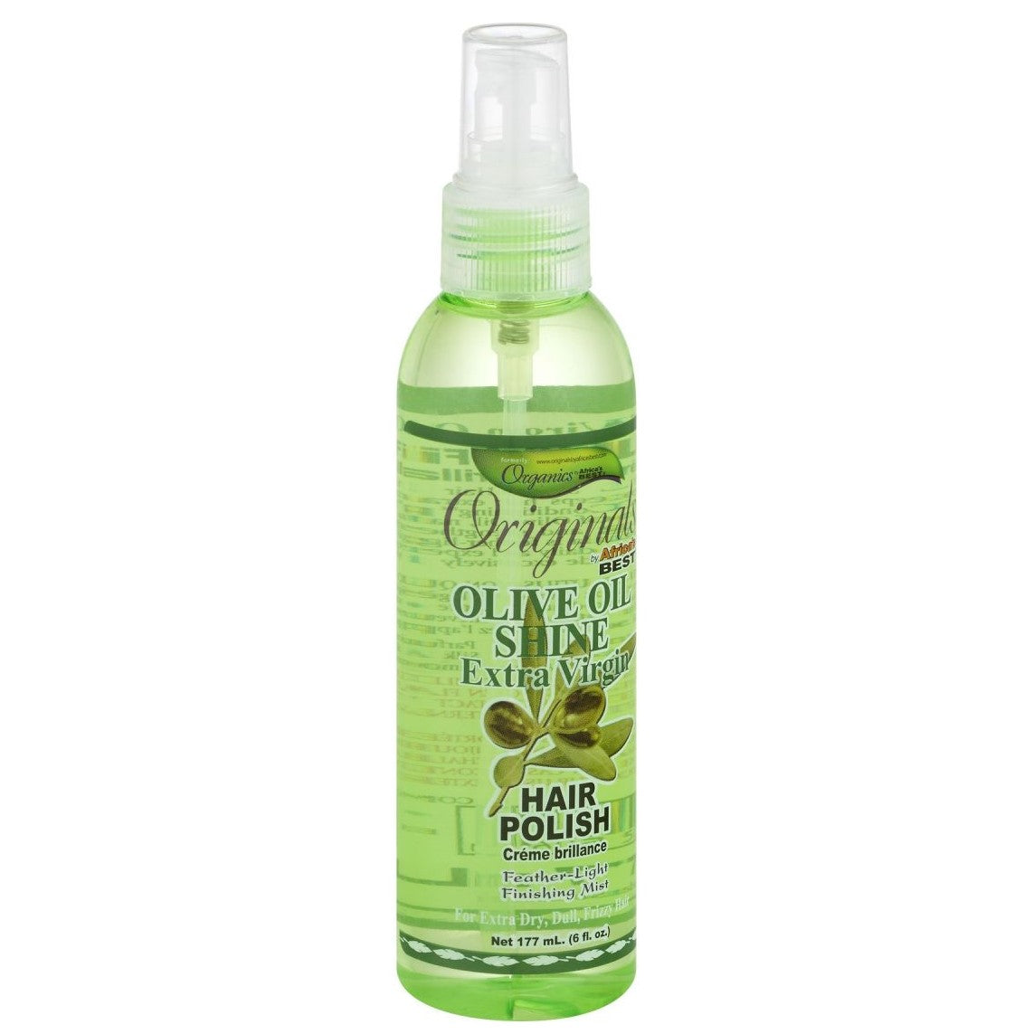 Africas Best Olive Oil Shine Extra Virgin Hair Polish Spray 177 ml