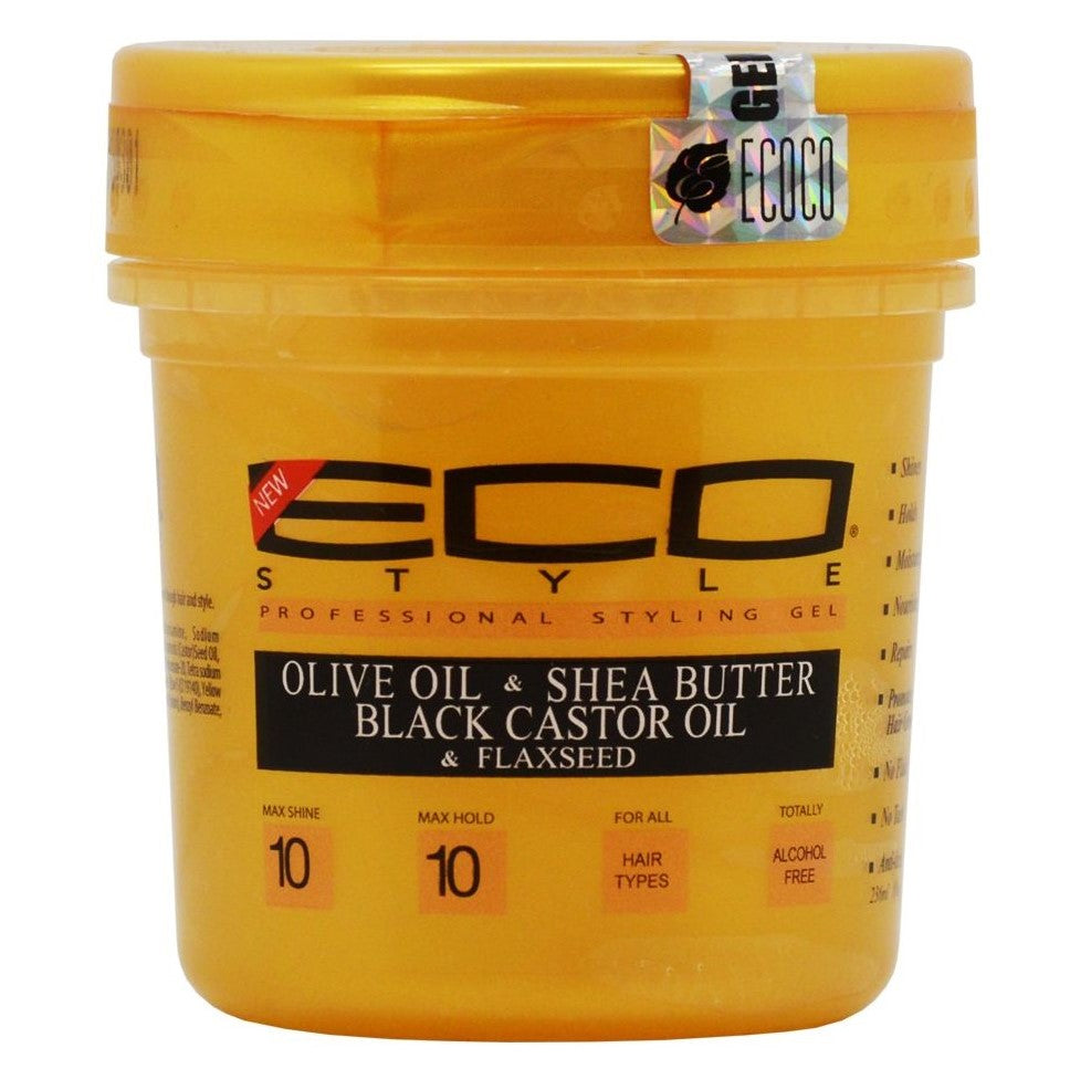 Eco Styler Styling Gel Gold Olive Oil & Shea Butter & Black Castor Oil & Flaxseed 32 oz