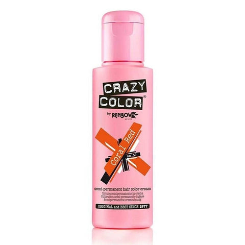 Crazy Color Coral Red 57 Semi Permanent Hair Color Cream