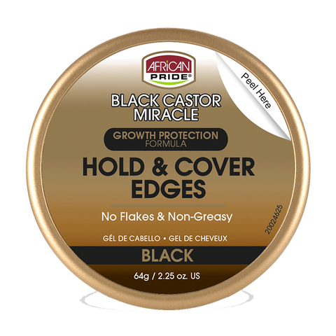 African Pride Black Castor Miracle Hold & Cover Edges 64gr