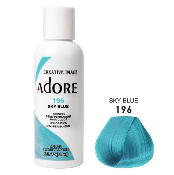 Adore Semi Permanent Hair Color 196 Sky Blue 118ml