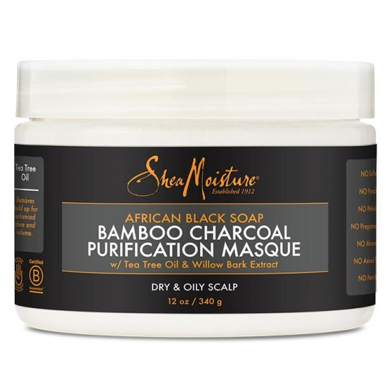 Shea moisture african black soap bamboo charcoal purification mask 340 Gr