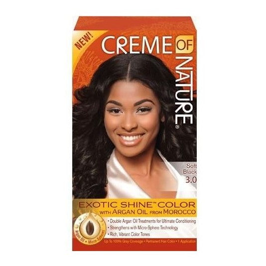 Creme Of Nature Exotic Shine Color With Argan Oil 3.0 Soft Black