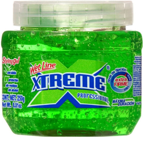 Wet Line Xtreme Professional Styling Gel Extra Hold Green 8.8 Oz / 250 Ml