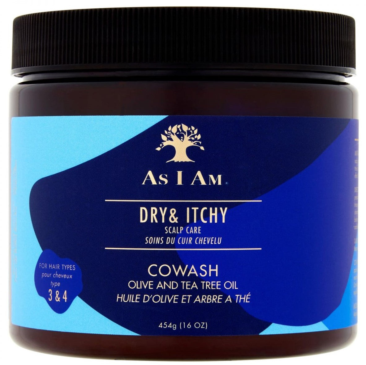 As I Am Dry and Itchy Scalp Care Olive and Tea Tree Oil Co-Wash 454g - Effektiv hovedbundspleje