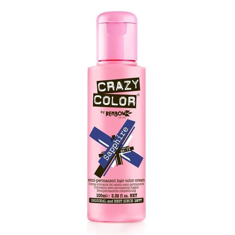Crazy Color Sapphire 72 Semi Permanent Hair Color Cream