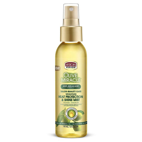 African Pride Olive Miracle Heat Protection Shine Mist 4oz