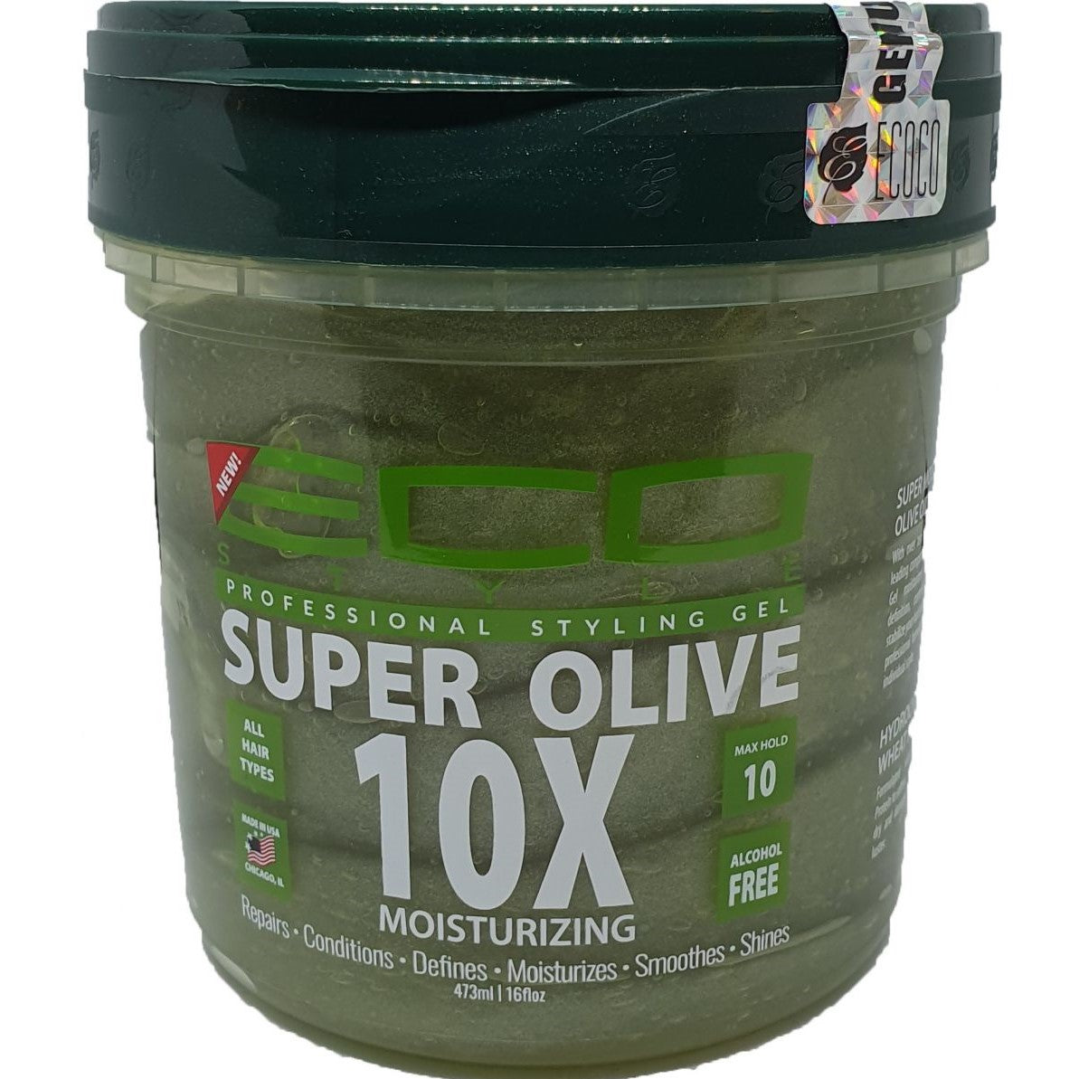 Eco Styler Styling Gel Super Olive 10X Moisturizing 473ml /16oz