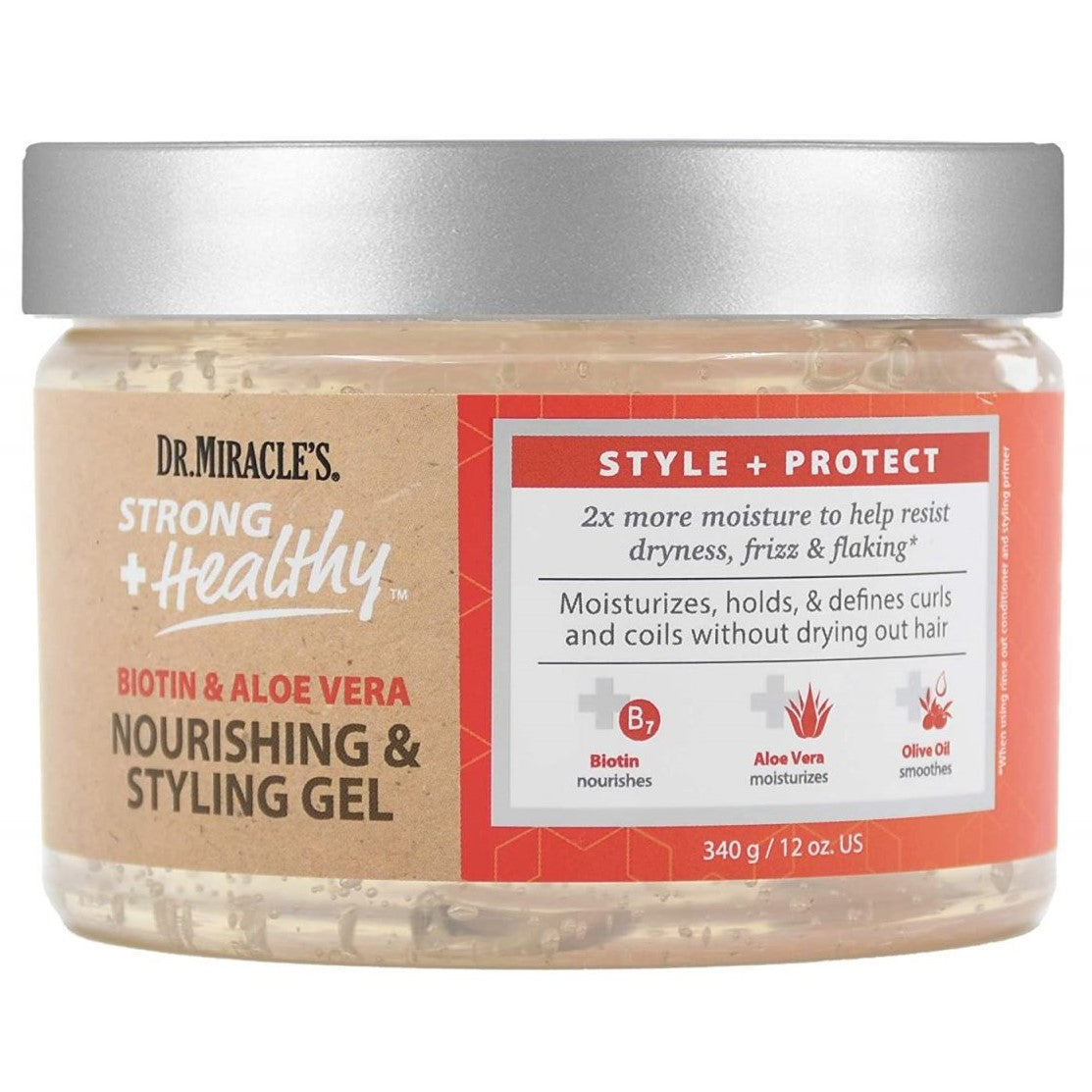 Dr. Miracles Strong + Healthy Nourishing & Styling Gel 340gr/12oz