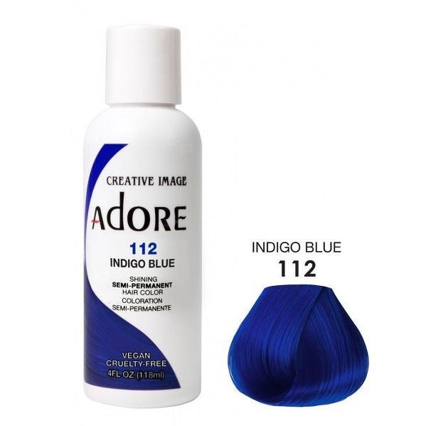 Adore Semi Permanent Hair Color 112 Indigo Blue 118ml