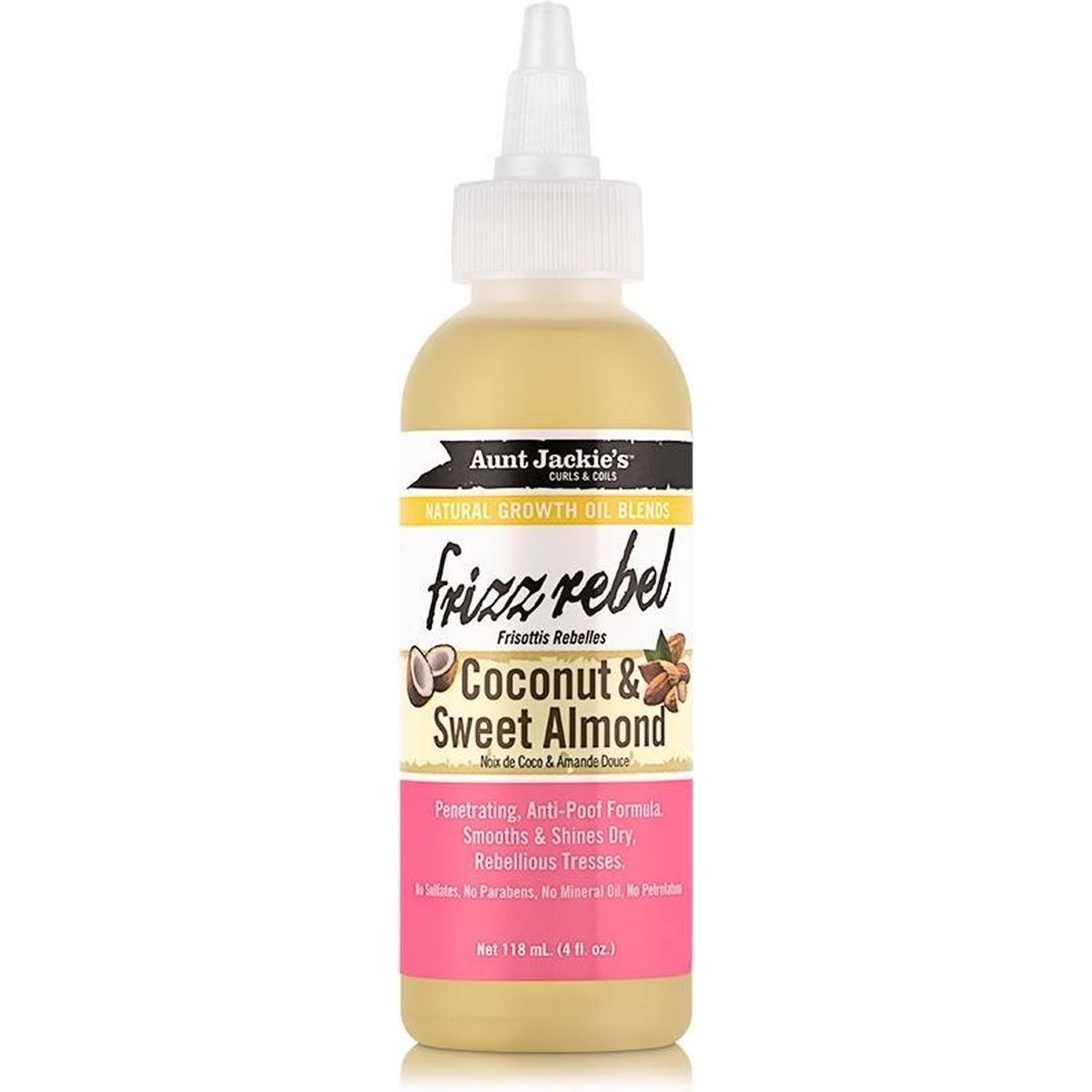 Aunt Jackie's Natural Growth Oil Blends Frizz Rebel Coconut & Sweet Almond 118ml