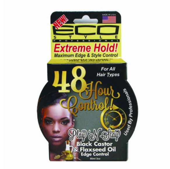 Eco Styler Play N Stay Edge & Style Control Black Castor & Flaxseed Oil 90 ml