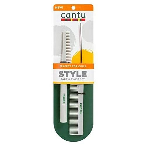 Cantu Style Part and Twist Comb Set