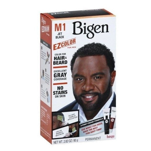Bigen EZ Colour M1 Hair & Beard Color Jet Black Gray Coverage