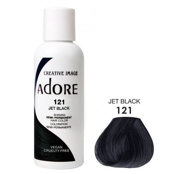 Adore Semi Permanent Hair Color 121 Jet Black 118ml