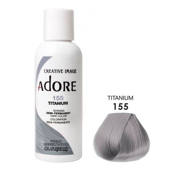 Adore Semi Permanent Hair Color 155 Titanium 118ml