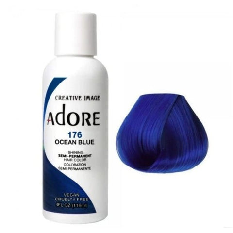 Adore Semi Permanent Hair Color 176 Ocean Blue 118ml