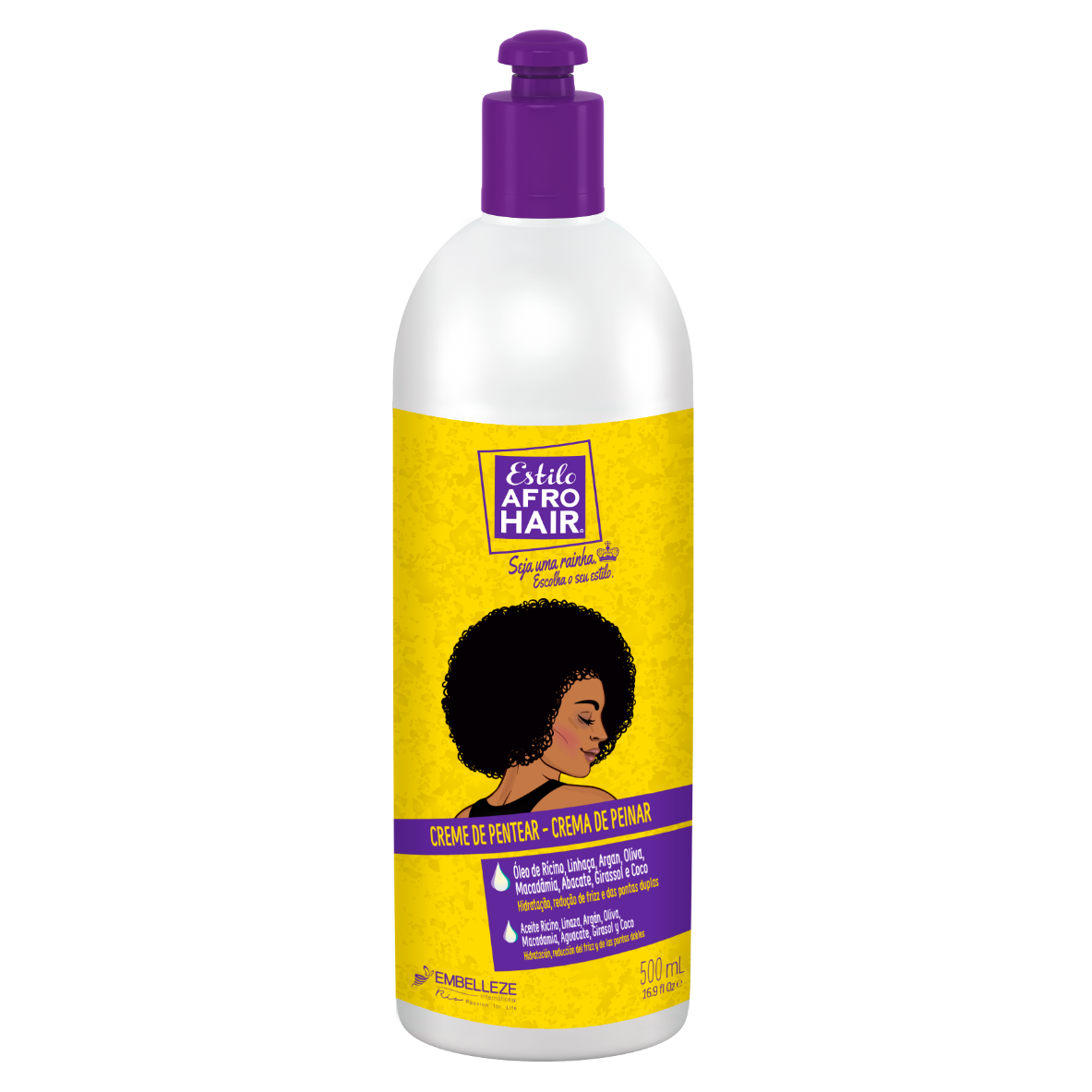 Novex Embelleze Afro Hair Cream Leave in With Argan Oil 500ml