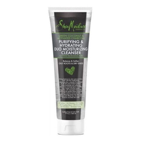 Shea Moisture Green Coconut & Activated Charcoal Purifying & Hydrating Duo Moisturizing Cleanser 9oz / 266ml