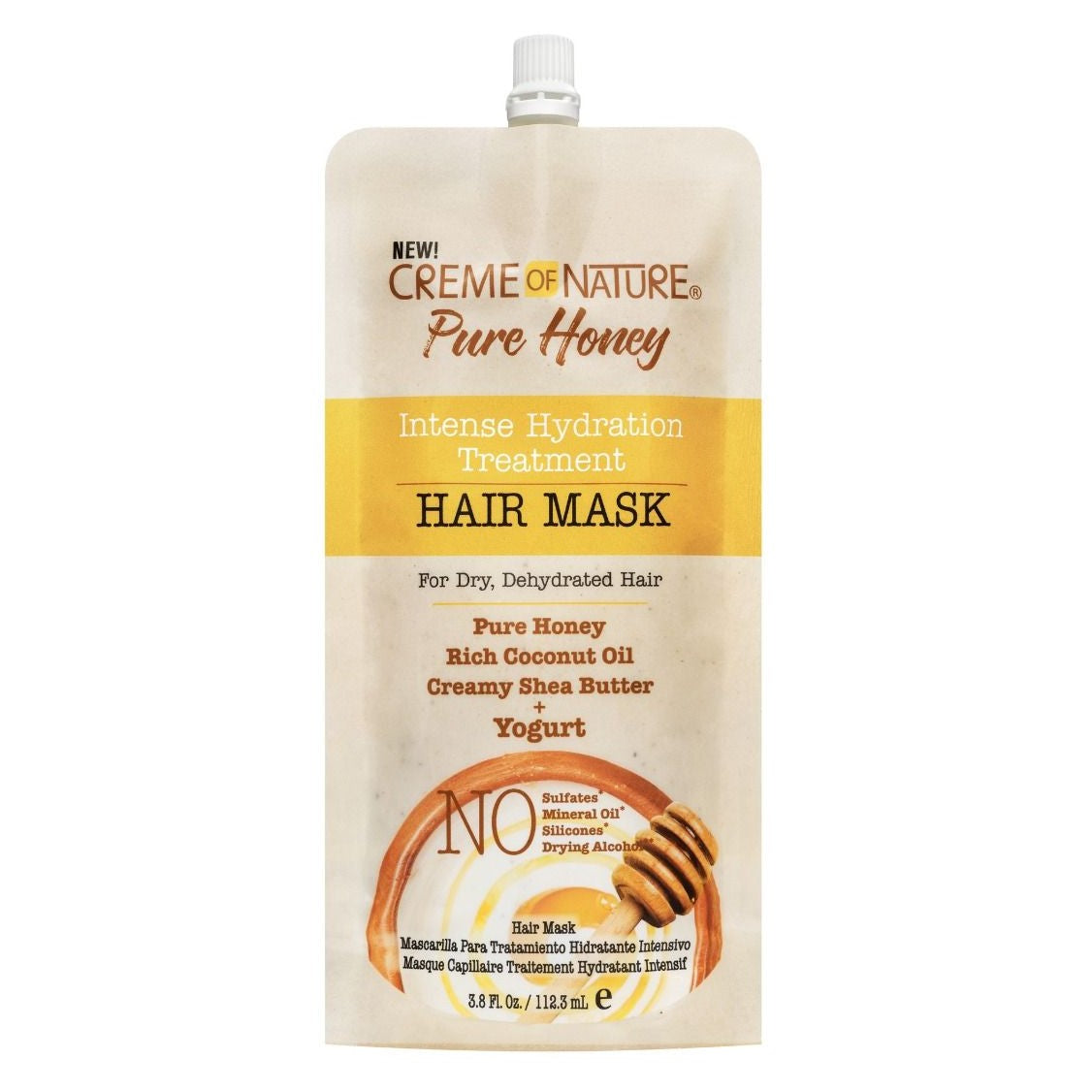 Creme of Nature Pure Honey Intense Hydration Treatment Hair Mask - Yogurt 3.8oz