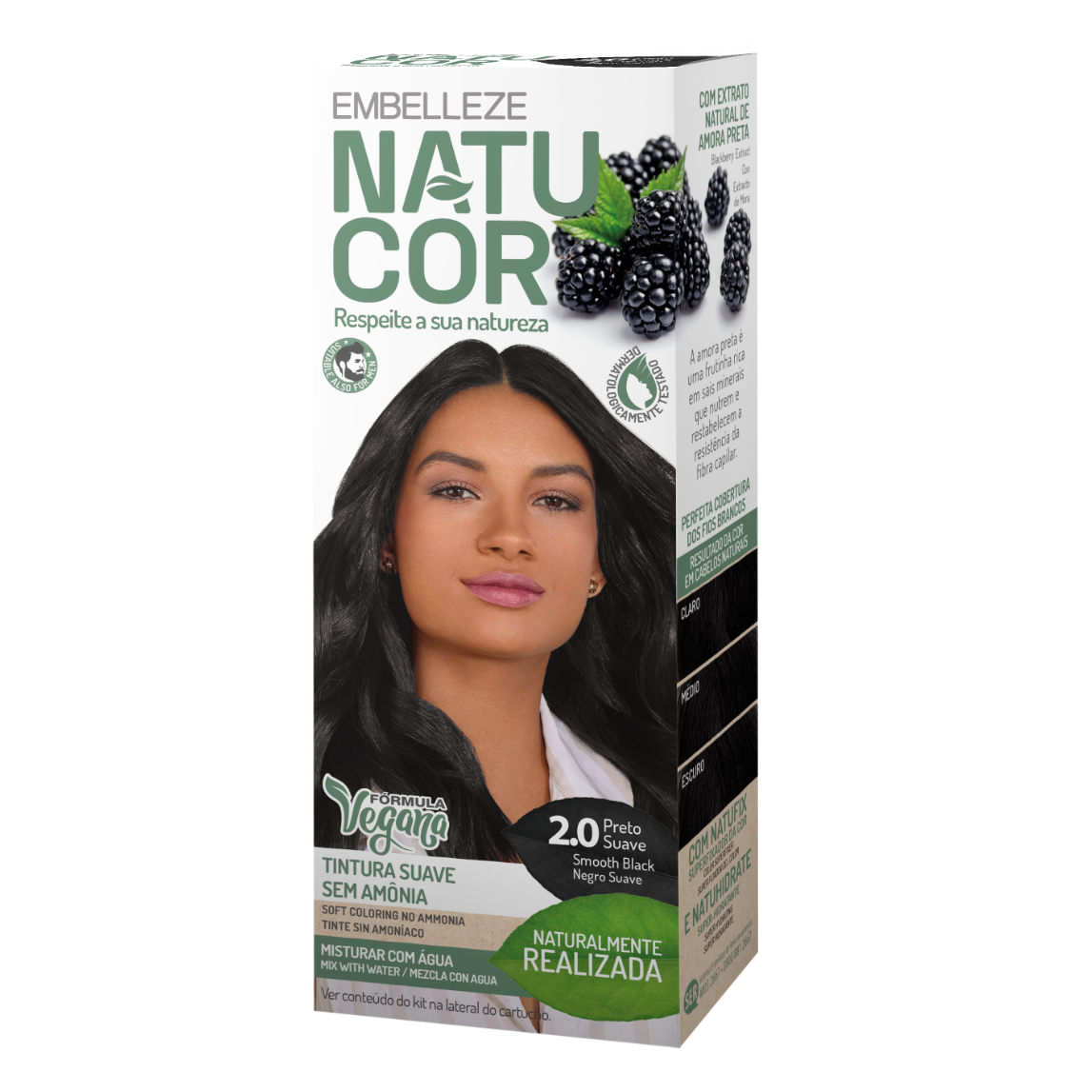 Natucor Vegan Hair Color Smooth Black 2.0