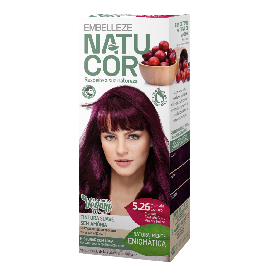 Natucor Vegan Hair Color Dark Marsala 5.26